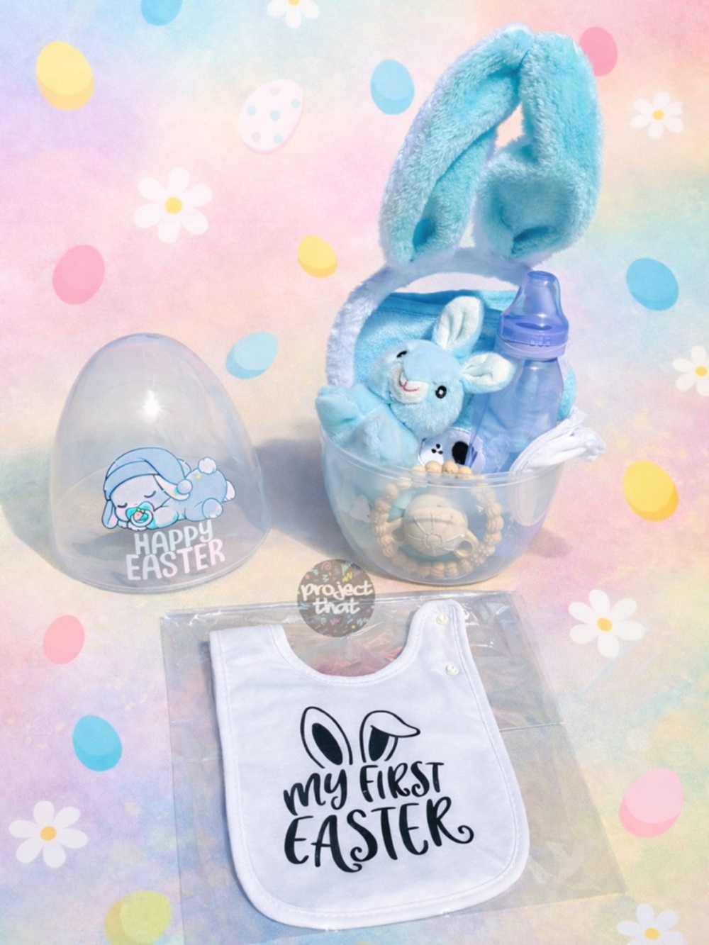Baby Boys First Easter Prefilled Basket Egg